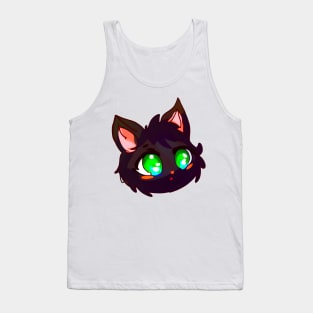 Black cat with green eyes Tank Top
